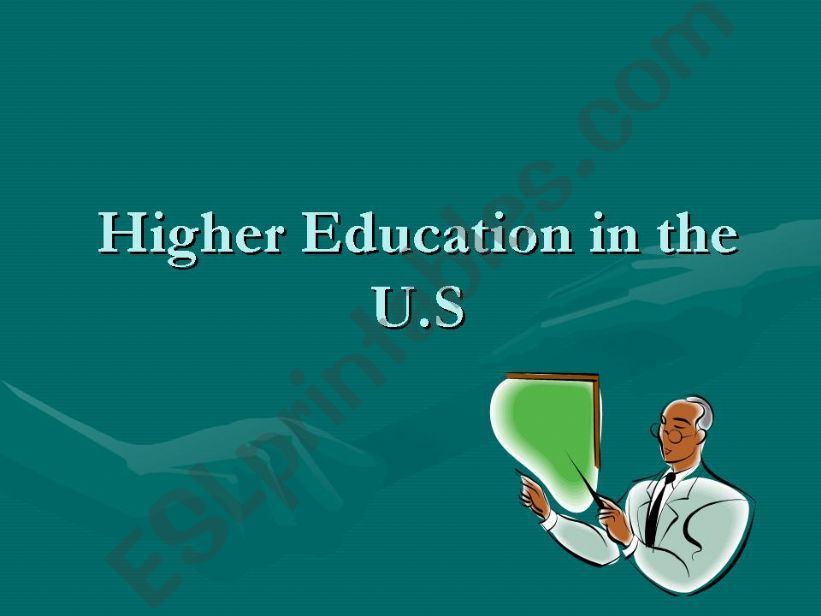 Higher Education in the U.S powerpoint