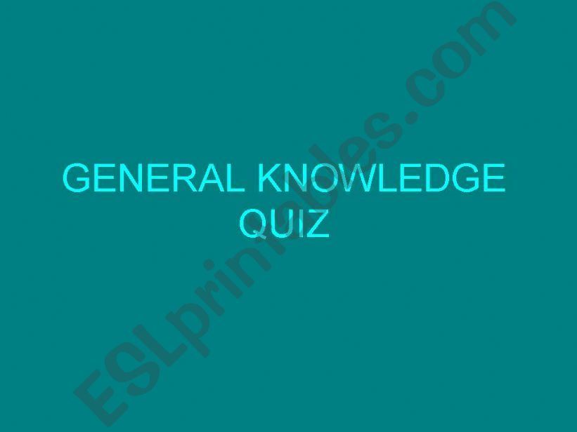 general knowledge quiz powerpoint