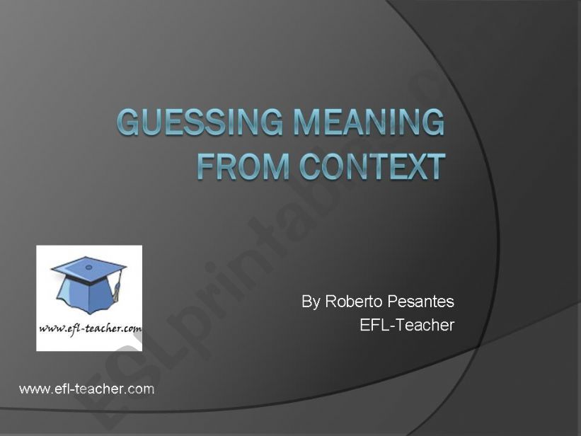 Guessing Meaning From Context powerpoint