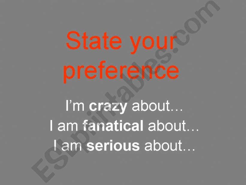 State your preference powerpoint