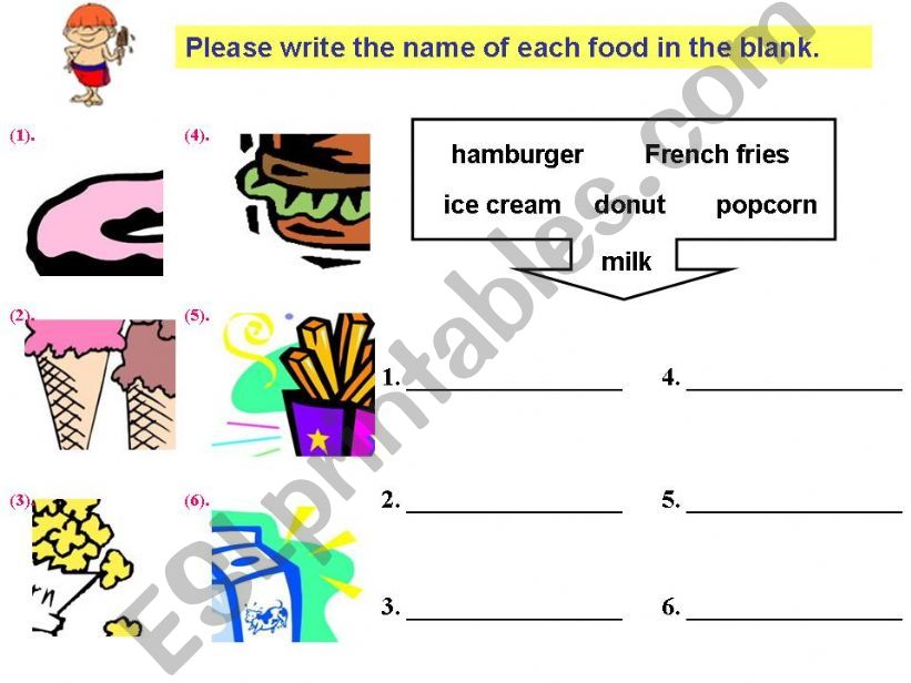 Food vocabulary practice  powerpoint