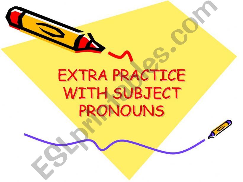 Subject Pronouns powerpoint