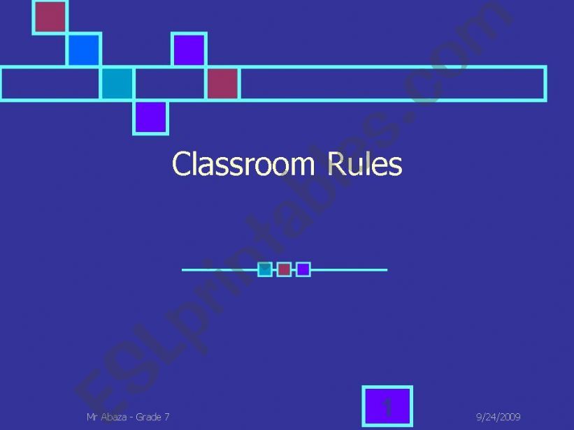 Classroom rules powerpoint