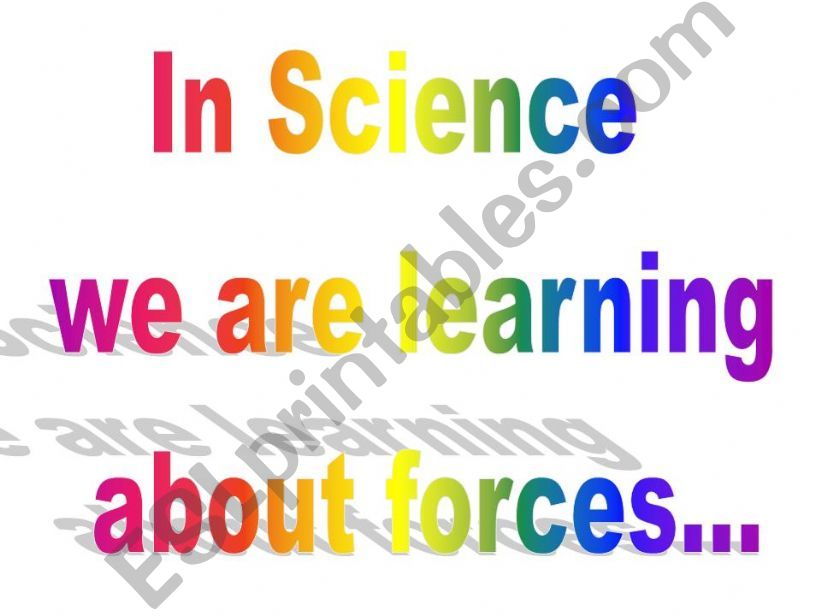 Forces vocab for Science powerpoint
