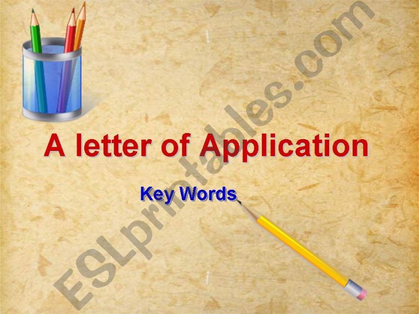Letter of Application powerpoint