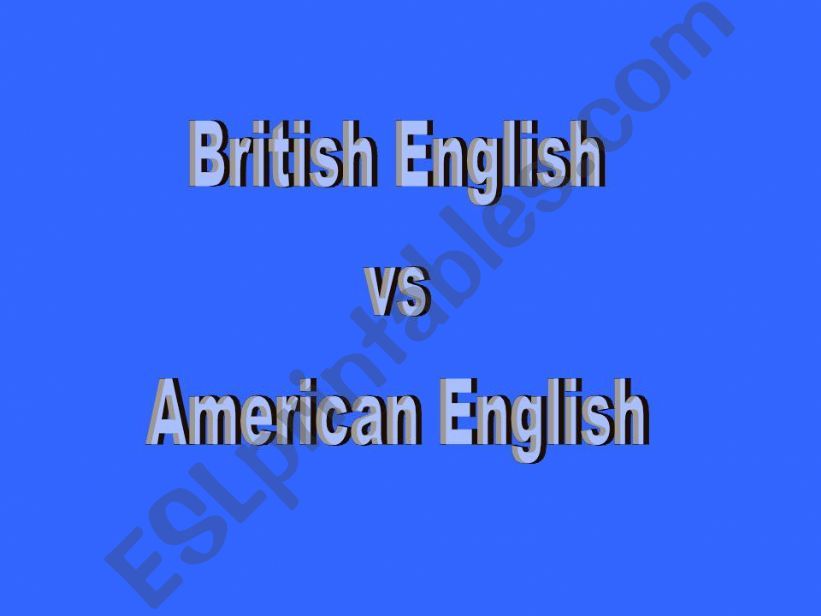 British English vs American English