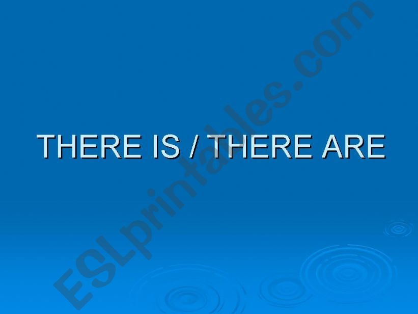 there is / there are powerpoint