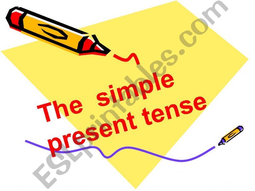 The simple present  tense powerpoint