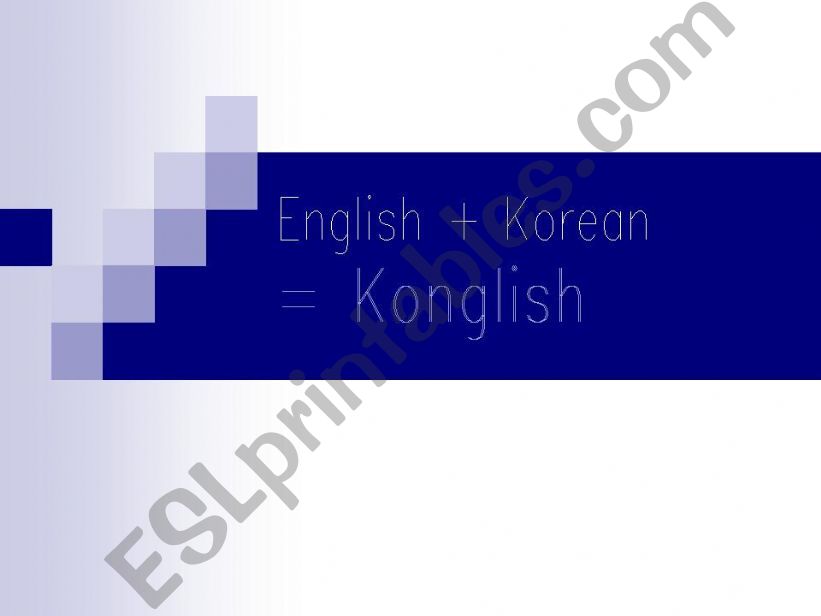Konglish JOKES (english + korean)