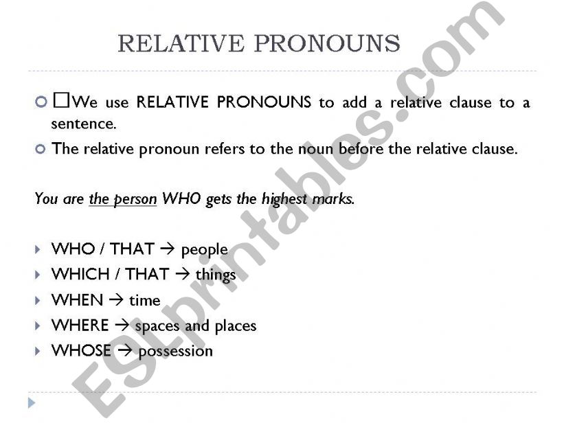 Relative Clauses powerpoint