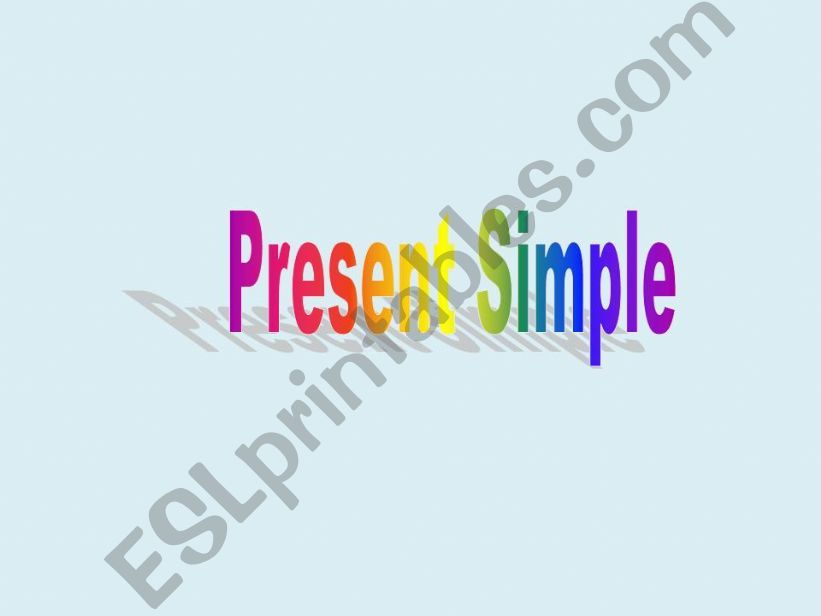 Present Simple - verb like powerpoint