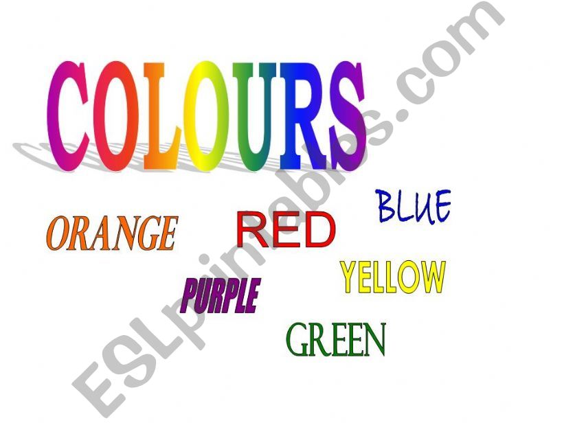 Primary and Secondary Colours powerpoint