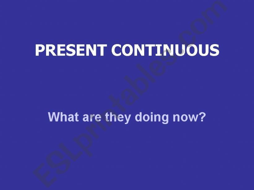 Present Continuous powerpoint
