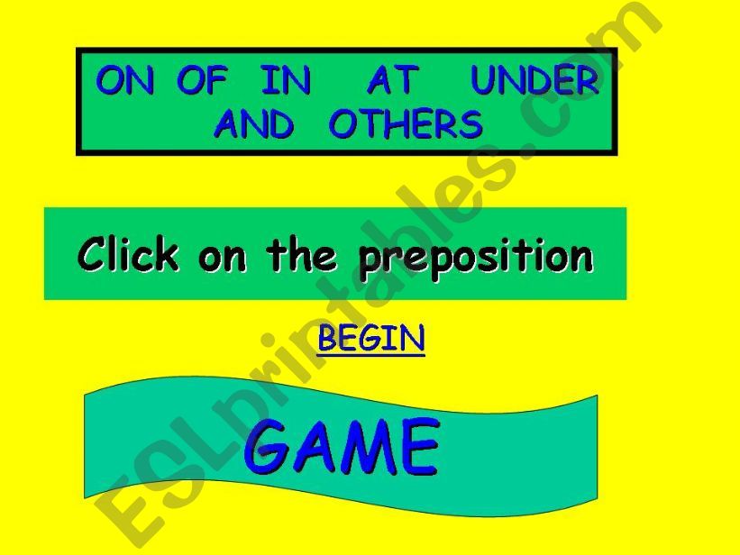 pepositions  game powerpoint