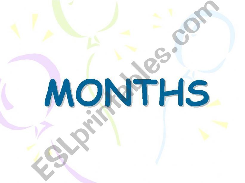 Months powerpoint