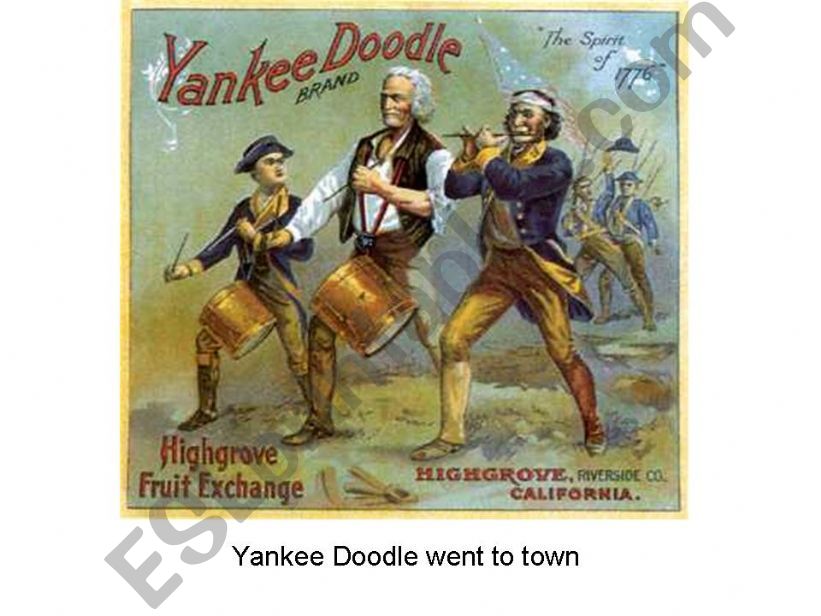 Yankee Doodle Sing Along  powerpoint
