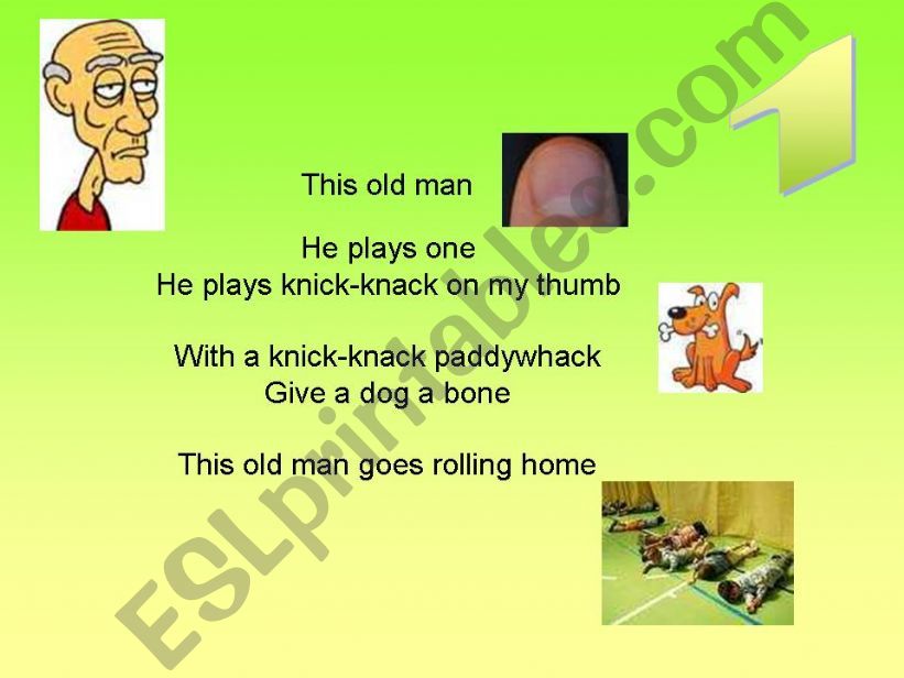 This old man Sing Along  powerpoint