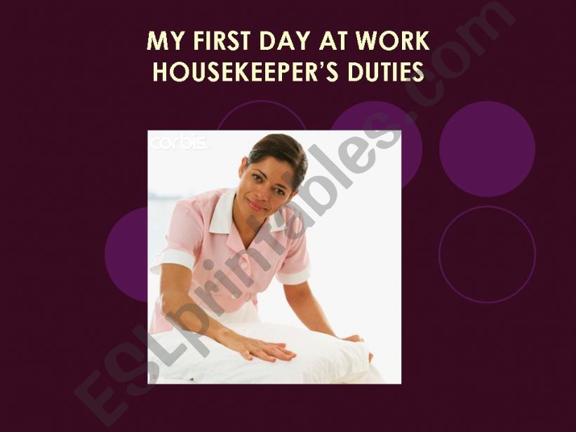 Housekeepers duties- adverb of frequency