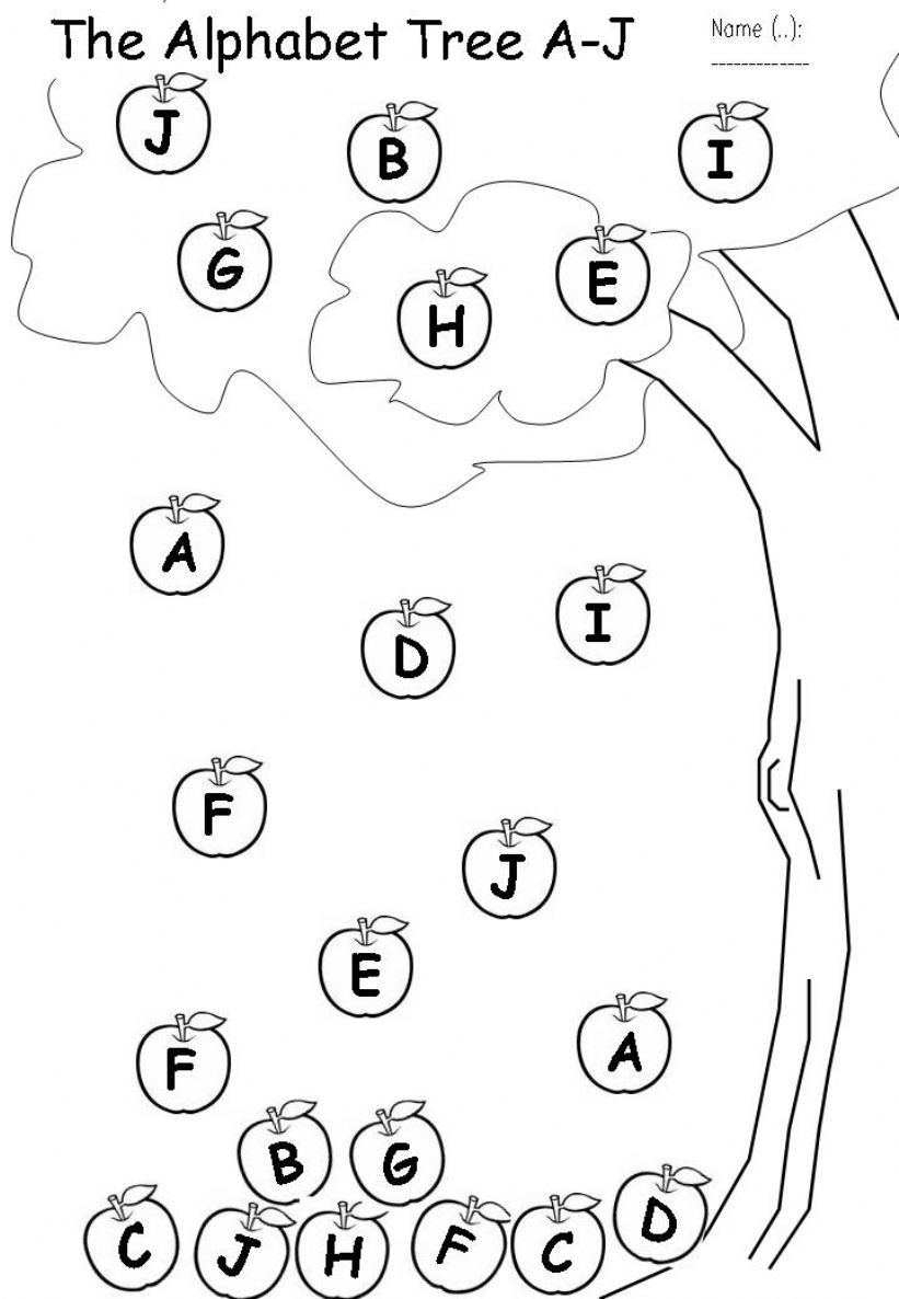 The Alphabet Tree WORKSHEET powerpoint