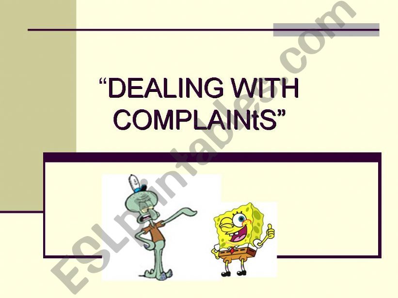 Complaints in a restaurant powerpoint
