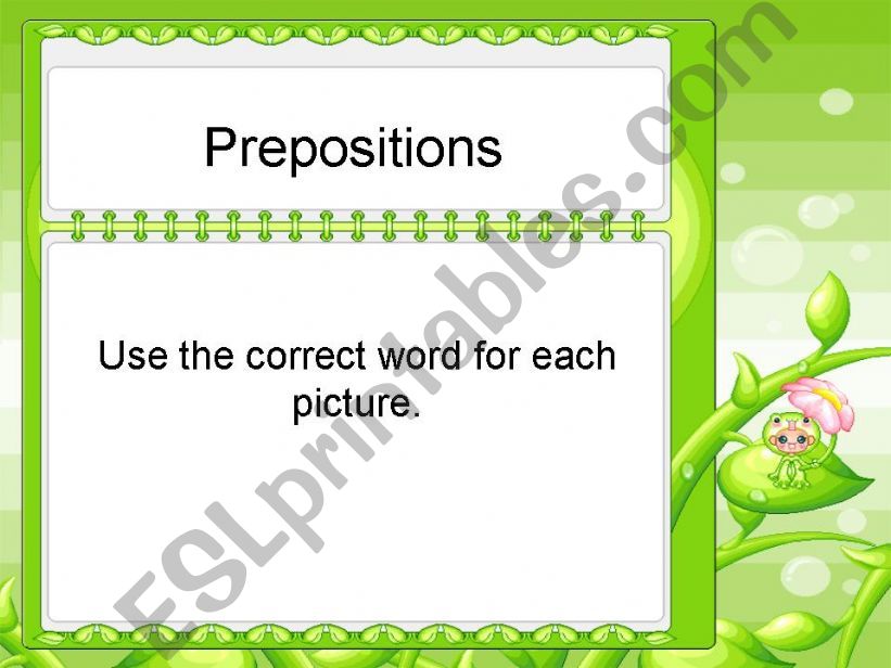 Prepositions (1/2) powerpoint
