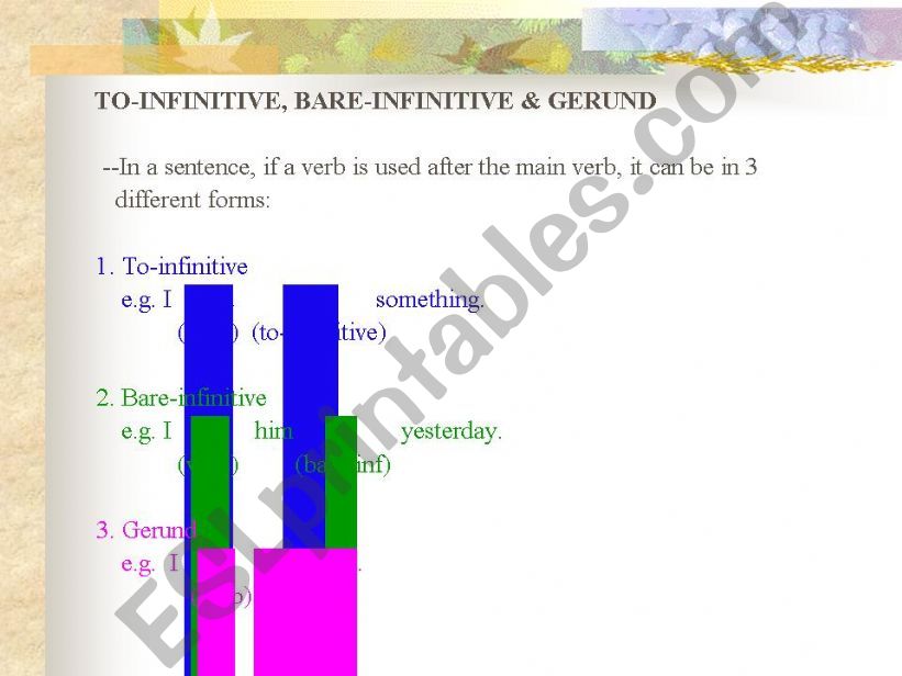 Infinitive and gerund powerpoint