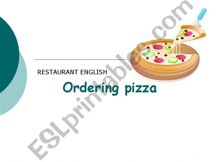 ORDERING PIZZA powerpoint