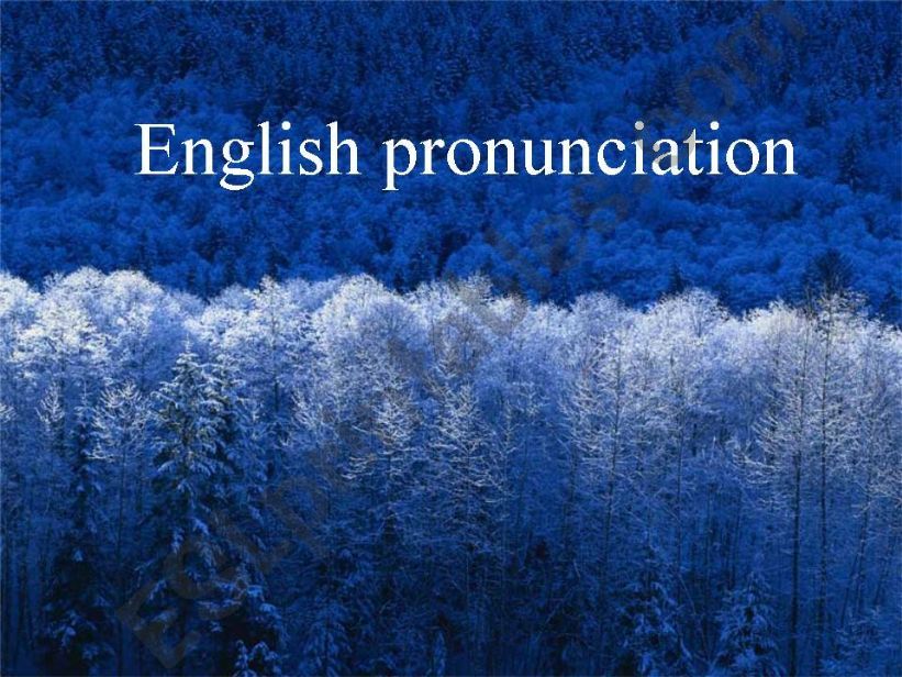 English Pronunciation powerpoint