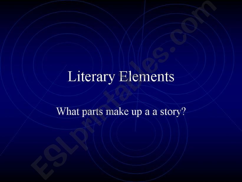 Literary elements powerpoint