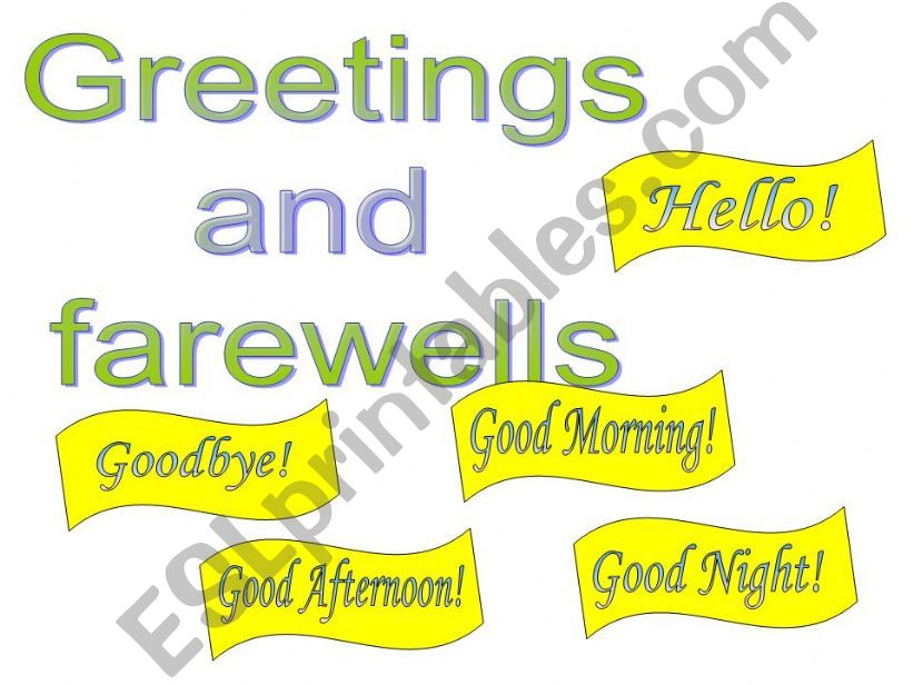 Greetings and farewells powerpoint