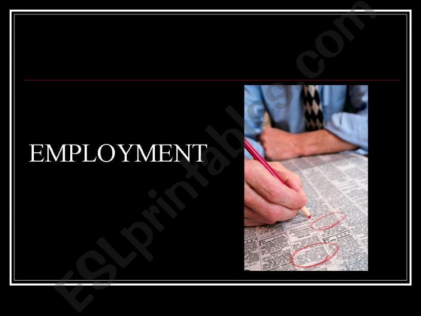 Employment powerpoint