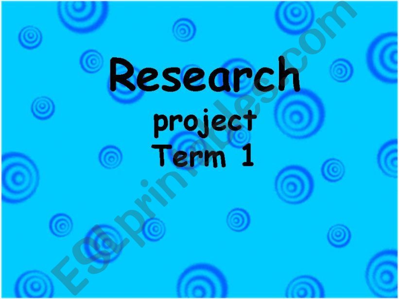 Research project powerpoint