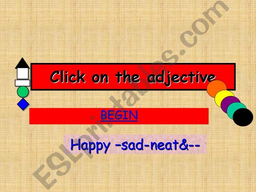 Adjective game powerpoint