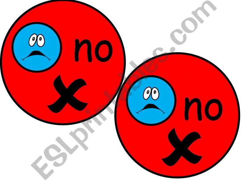 yes and no sign cards powerpoint
