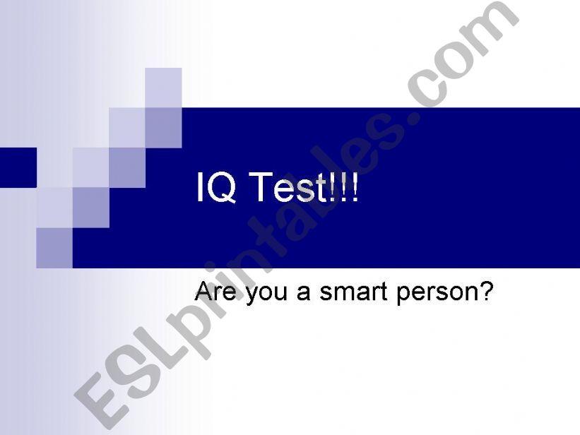 IQ Test powerpoint