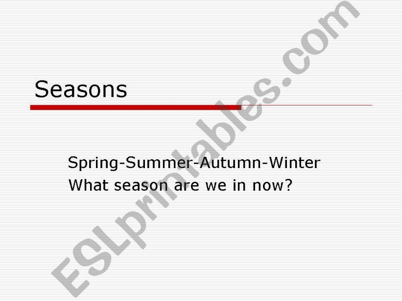 Seasons powerpoint