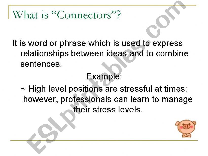 Sentence connectors powerpoint