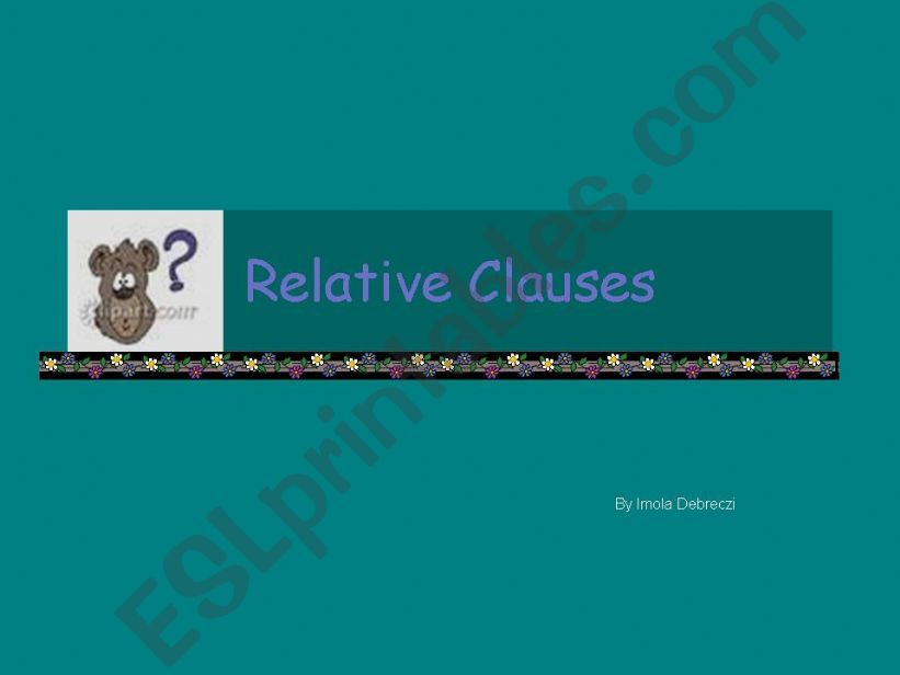 Relative clauses powerpoint