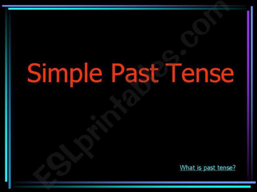 Past Tense powerpoint