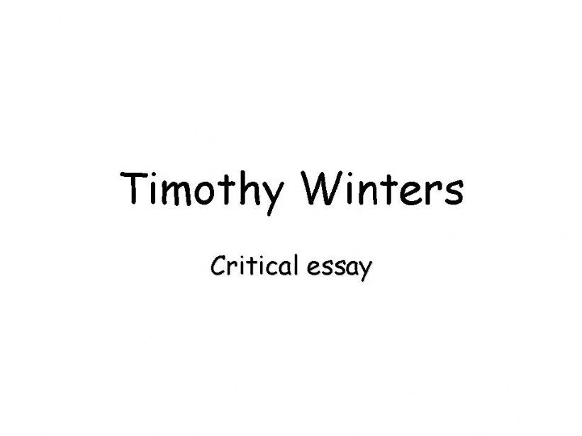 Timothy winters powerpoint powerpoint