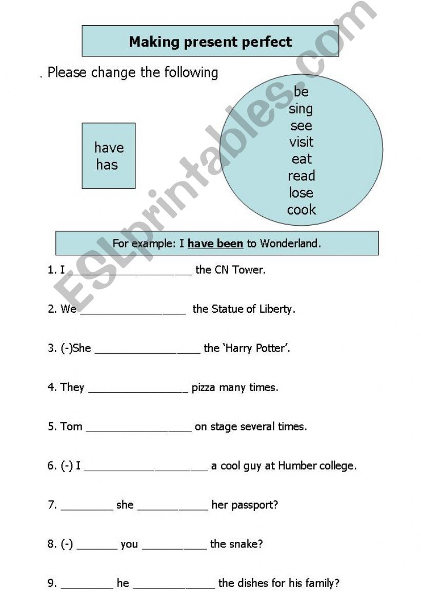 present perfect powerpoint