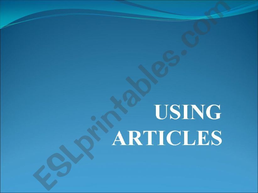 using articles powerpoint
