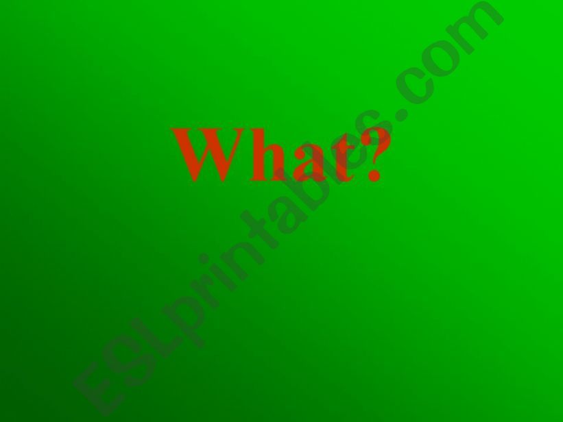 Question words powerpoint