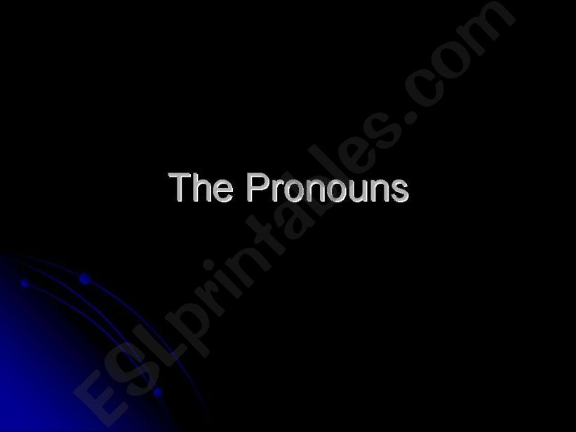 Pronouns  powerpoint