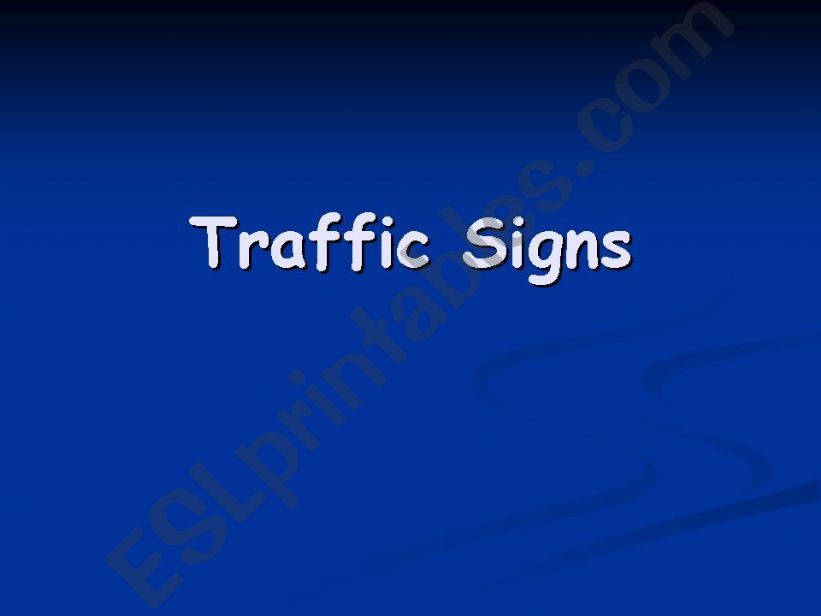 traffic signs powerpoint