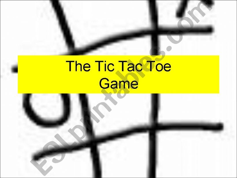 Tic Tac Toe powerpoint
