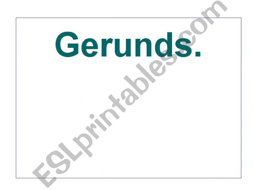gerunds powerpoint