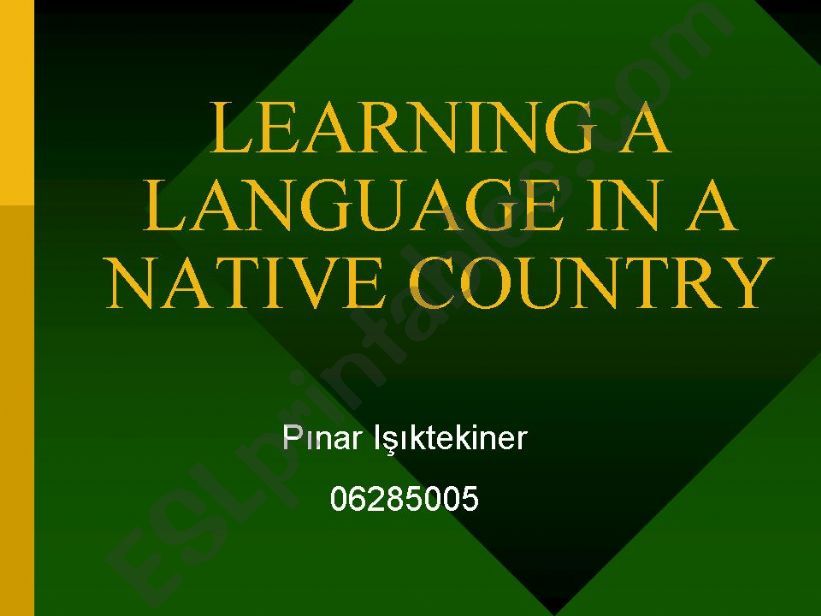 learning a language in a native country