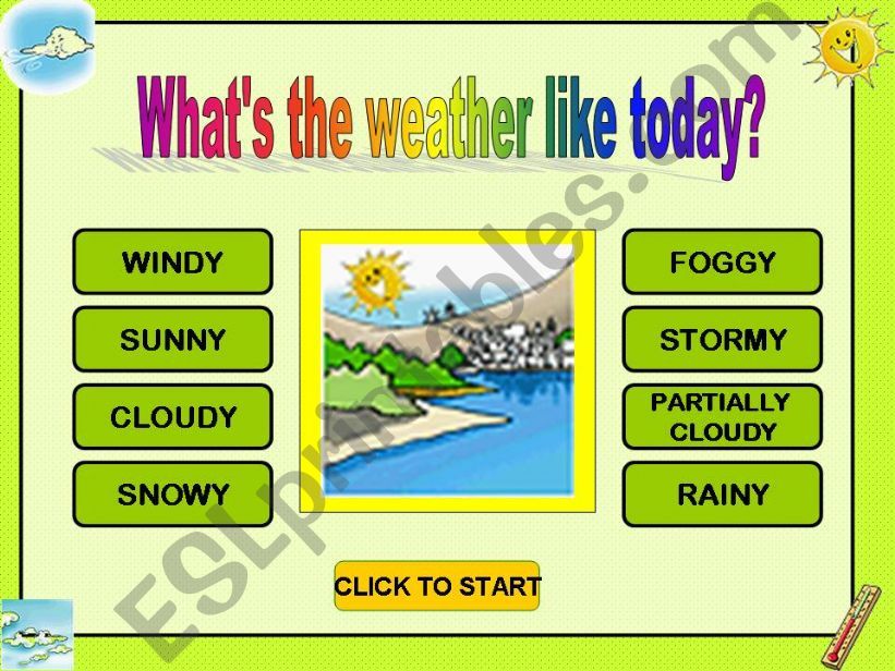 THE WEATHER GAME powerpoint