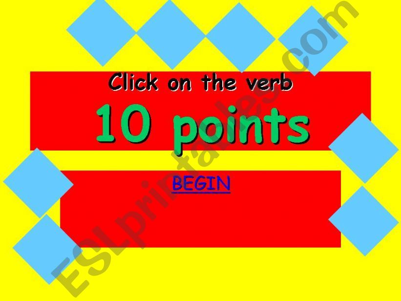 verb  game powerpoint